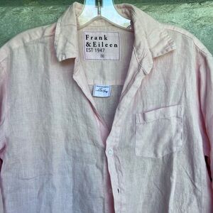 Frank & Eileen Mary Shirt Dress Womens XS Long Sleeve Button Down 100% Linen 320